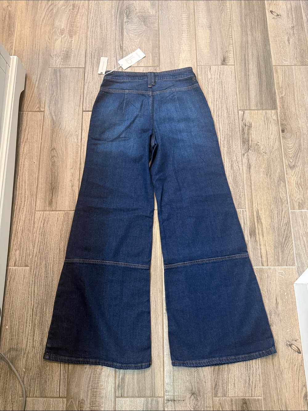 Pilcro Anthropologie Wide-Leg High-Rise Dark Blue Jeans Size 28 Fall Fashion - Picture 7 of 14
